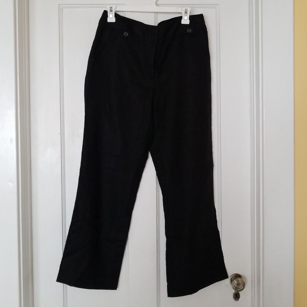 Talbots Black Linen Pants